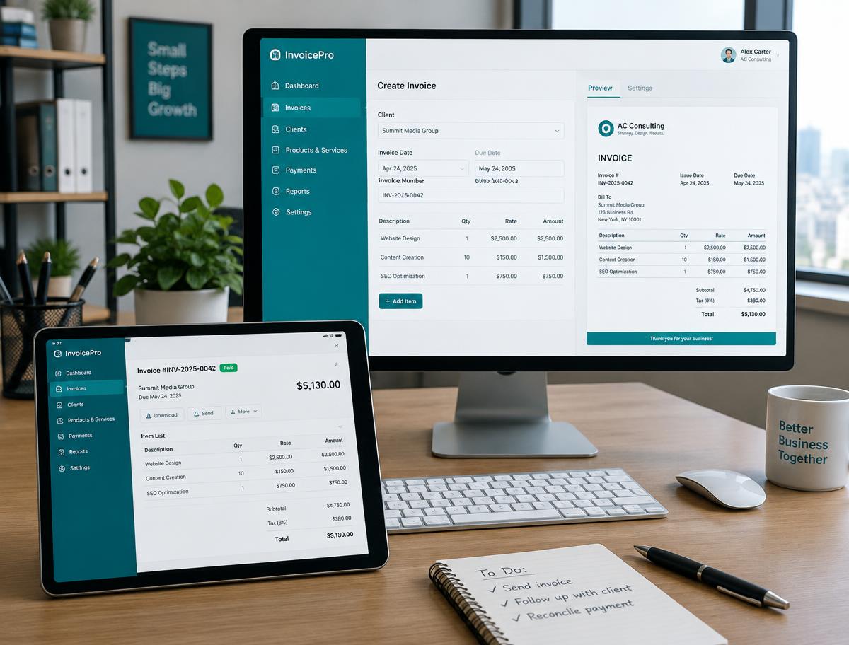 SmartInvoice Pro interface preview
